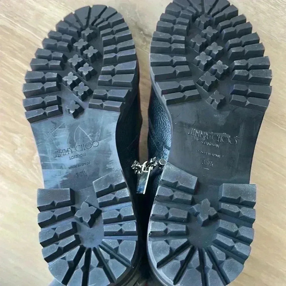 Jimmy Choo Black Side Zip Biker Boot sz 35.5 - Picture 7 of 11